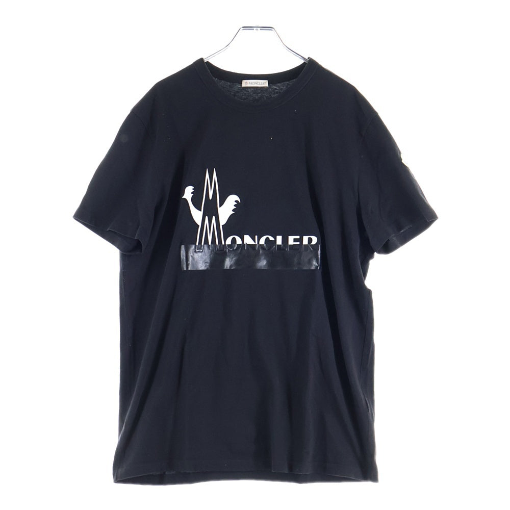 MONCLER(モンクレール) 20SS フロントロゴ クルーネック半袖Tシャツ カットソー ブラック F10918C70910