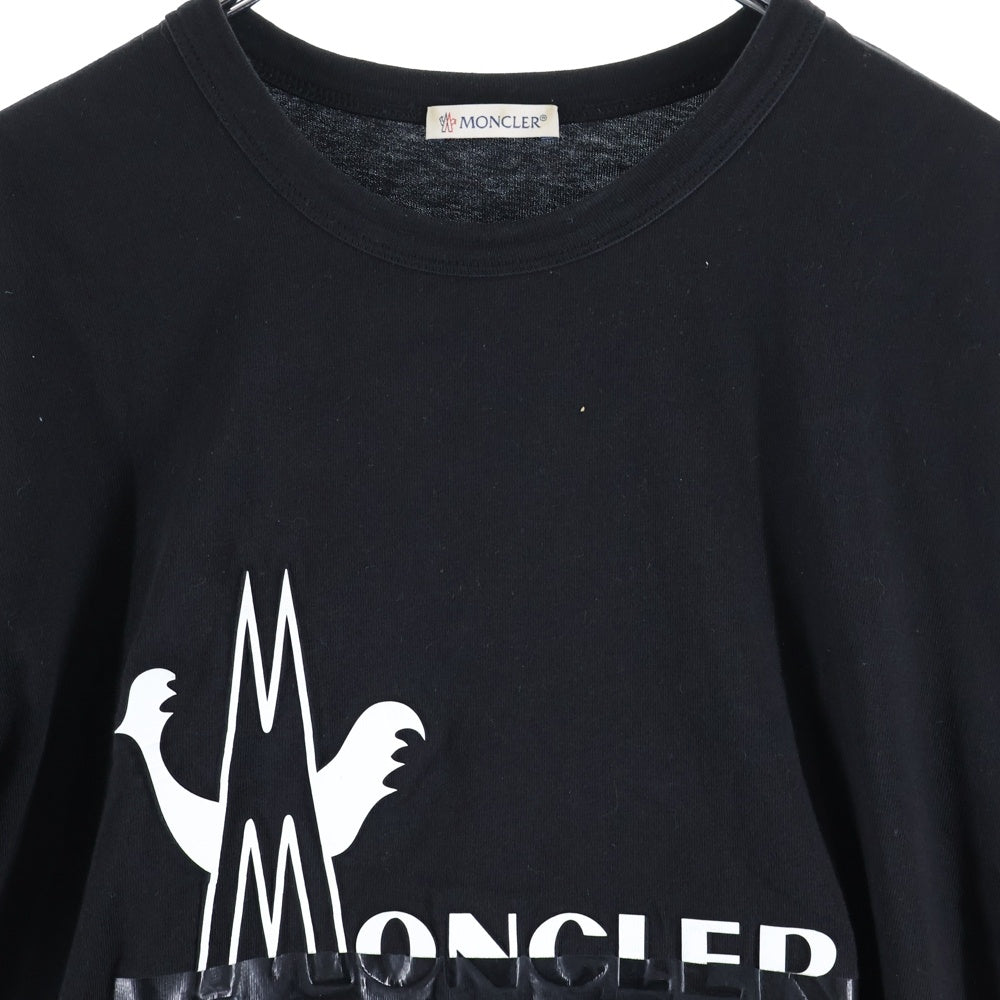 MONCLER(モンクレール) 20SS フロントロゴ クルーネック半袖Tシャツ カットソー ブラック F10918C70910