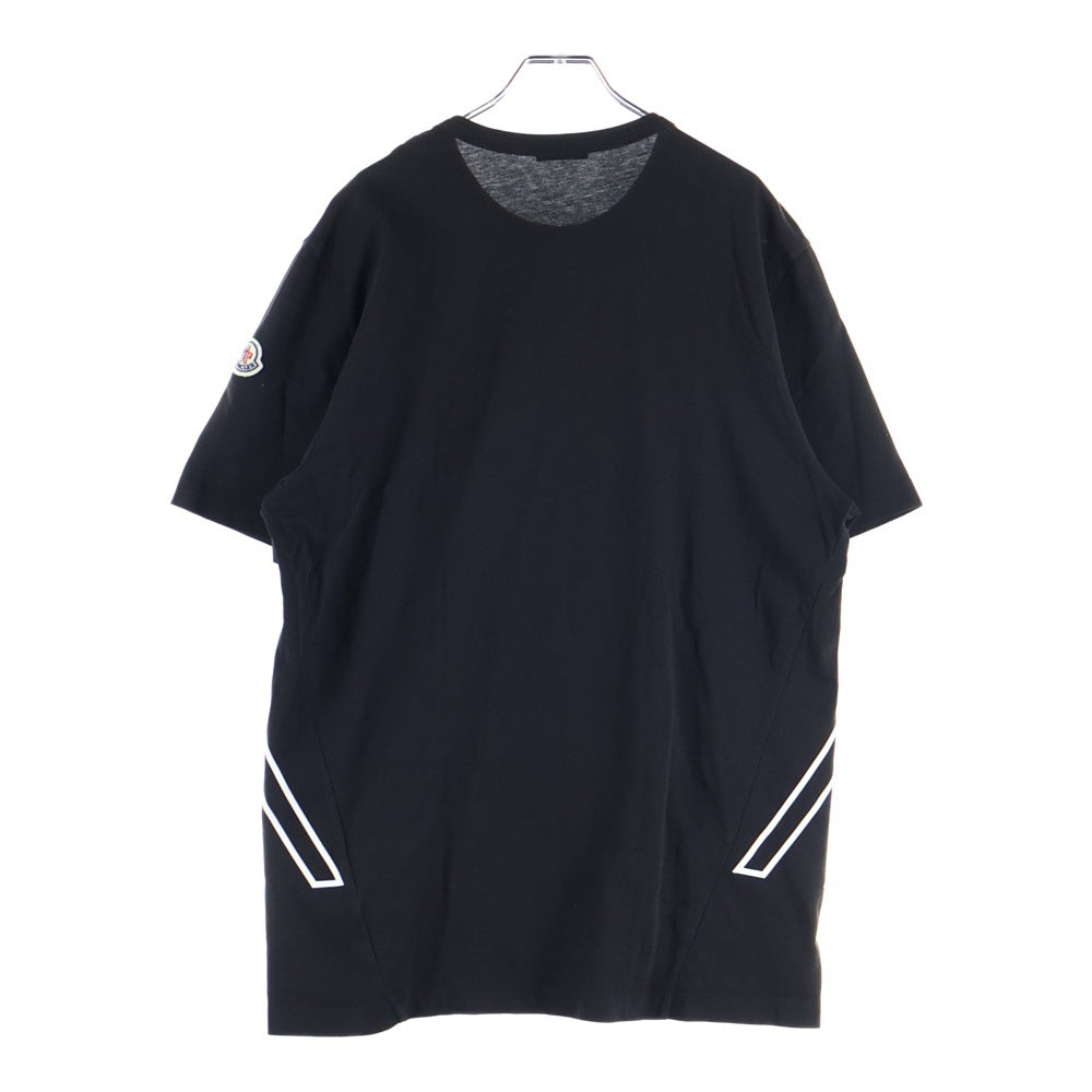 MONCLER(モンクレール) 21AW フロントビッグロゴプリント クルーネック半袖Tシャツ カットソー ブラック G20918C0009