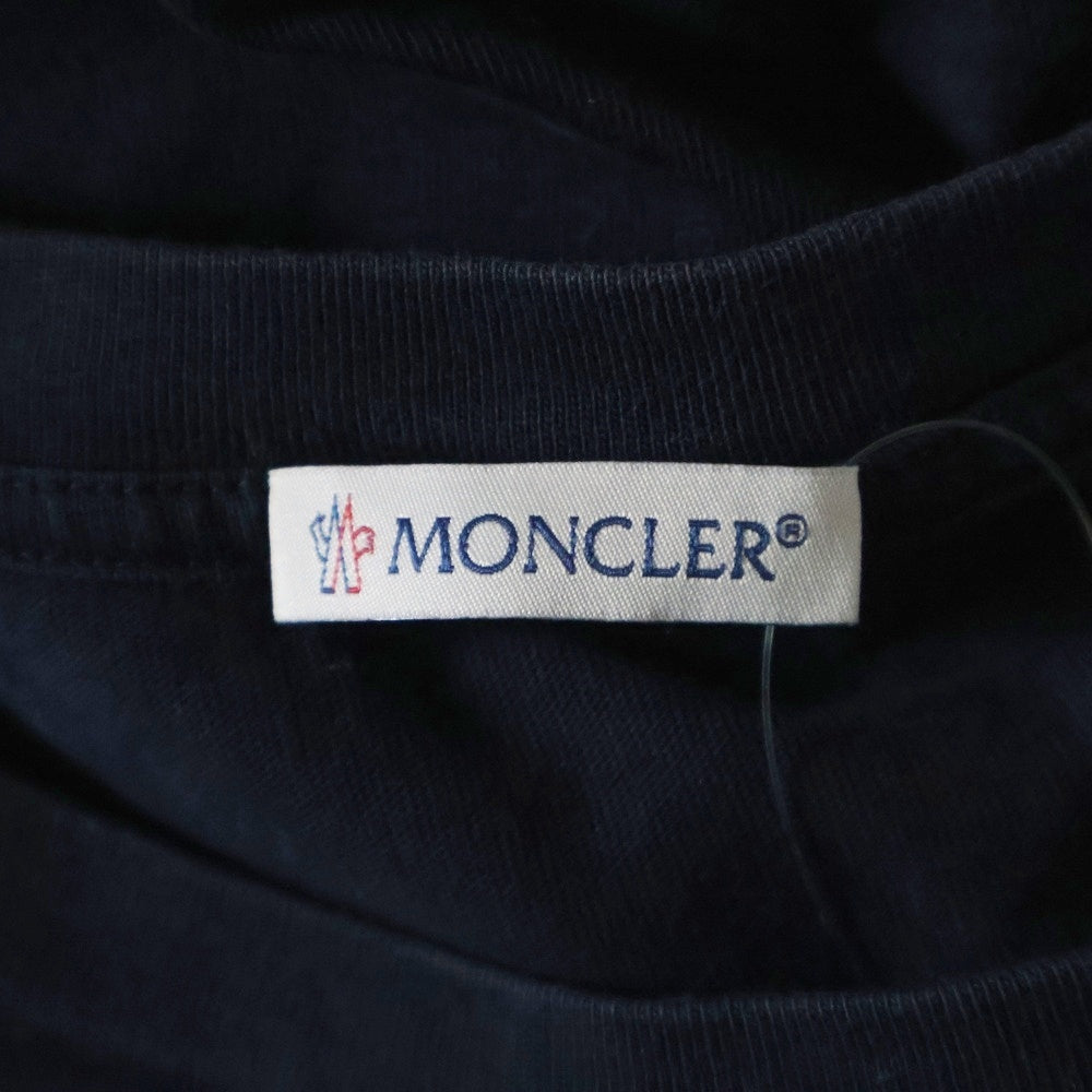 MONCLER(モンクレール) 22SS フロントマルチロゴ クルーネック半袖Tシャツ カットソー ネイビー H10918C00043
