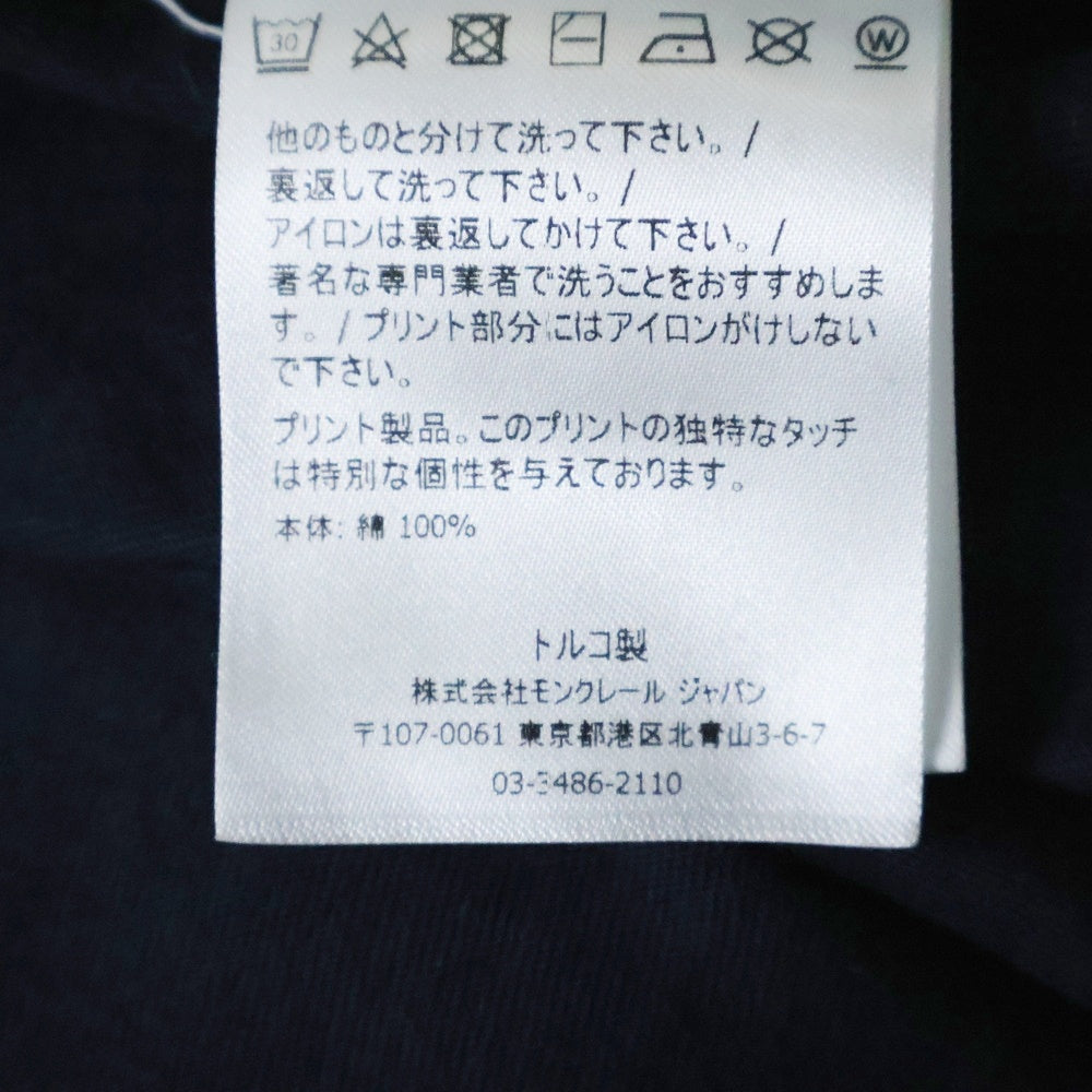 MONCLER(モンクレール) 22SS フロントマルチロゴ クルーネック半袖Tシャツ カットソー ネイビー H10918C00043