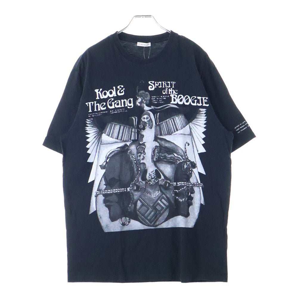 MONCLER(モンクレール) 20AW ×FRAGMENT MAGLIA T-SHIRT フロントプリント クルーネック半袖Tシャツ カットソー ブラック F209U8C70510