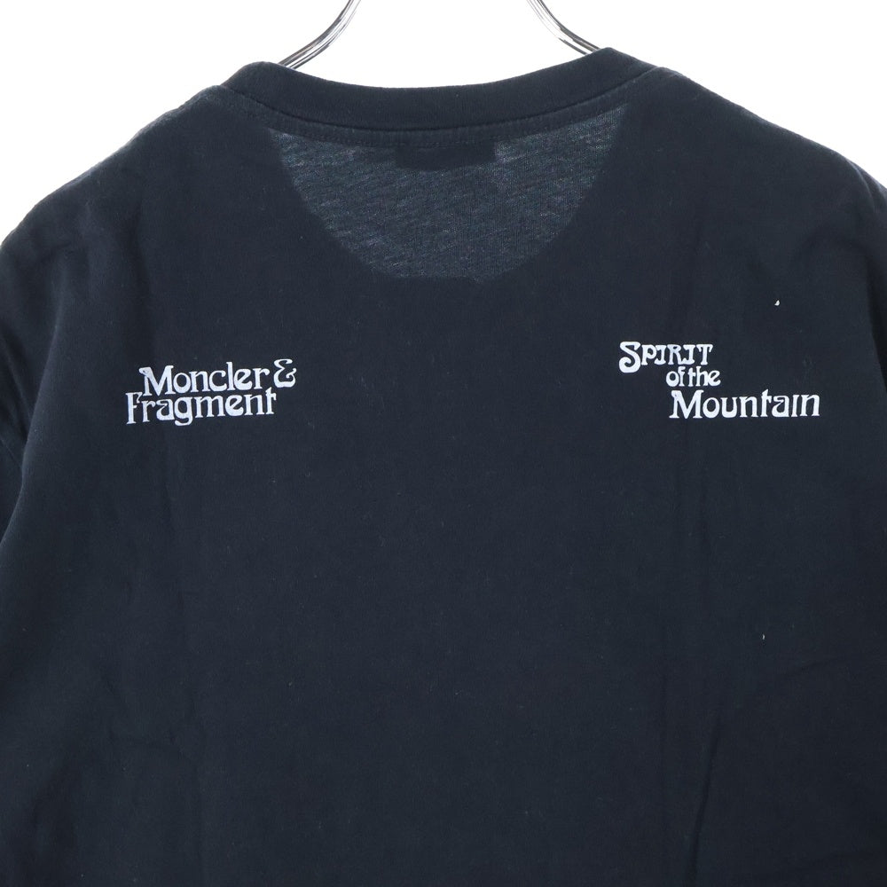MONCLER(モンクレール) 20AW ×FRAGMENT MAGLIA T-SHIRT フロントプリント クルーネック半袖Tシャツ カットソー ブラック F209U8C70510