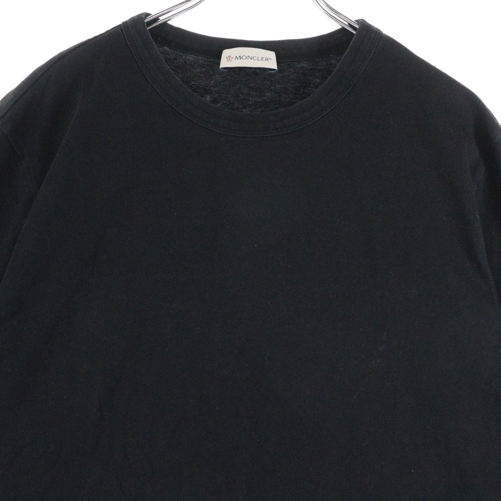 MONCLER(モンクレール) 19AW MAGRIA T-SHIRT ロゴリフレクティブ クルーネック長袖Tシャツ カットソー ブラック E20918002950