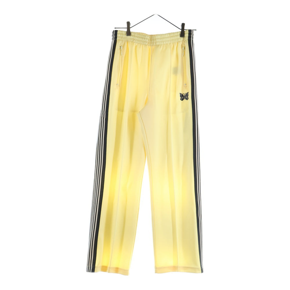 Needles(ニードルス) STUDIOUS別注 Track Pant-Poly Smooth パピヨン刺繍 サイドライン トラックパンツ イエロー MR444