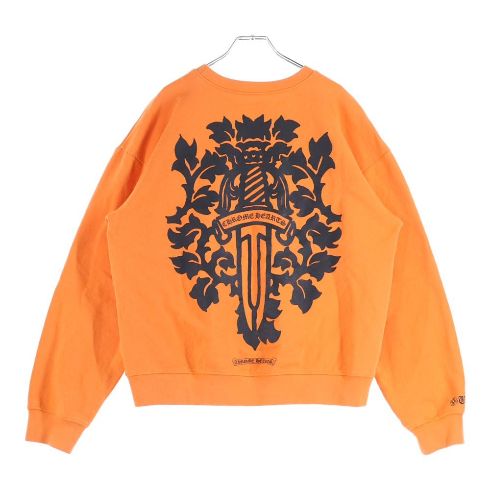 CHROME HEARTS(クロムハーツ) VINE DGR CRW SWT ヴァインダガー プリント クルーネック スウェットトレーナー オレンジ