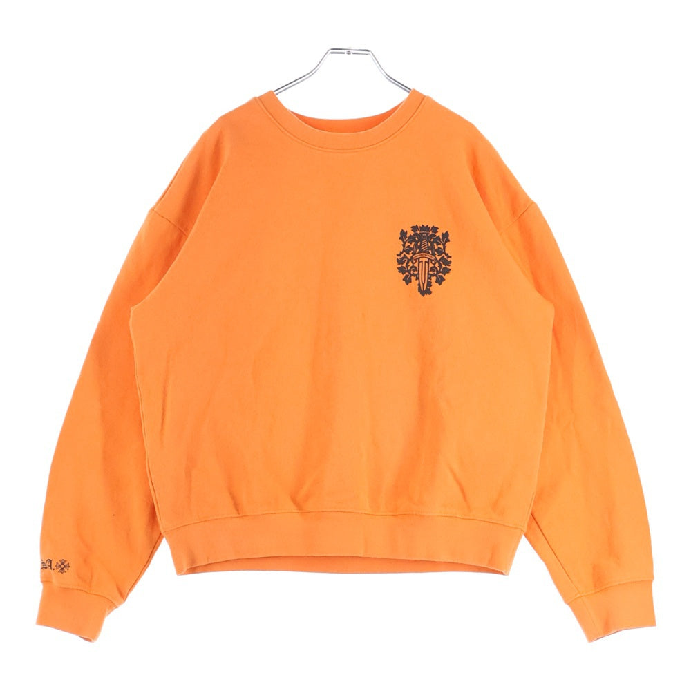 CHROME HEARTS(クロムハーツ) VINE DGR CRW SWT ヴァインダガー プリント クルーネック スウェットトレーナー オレンジ