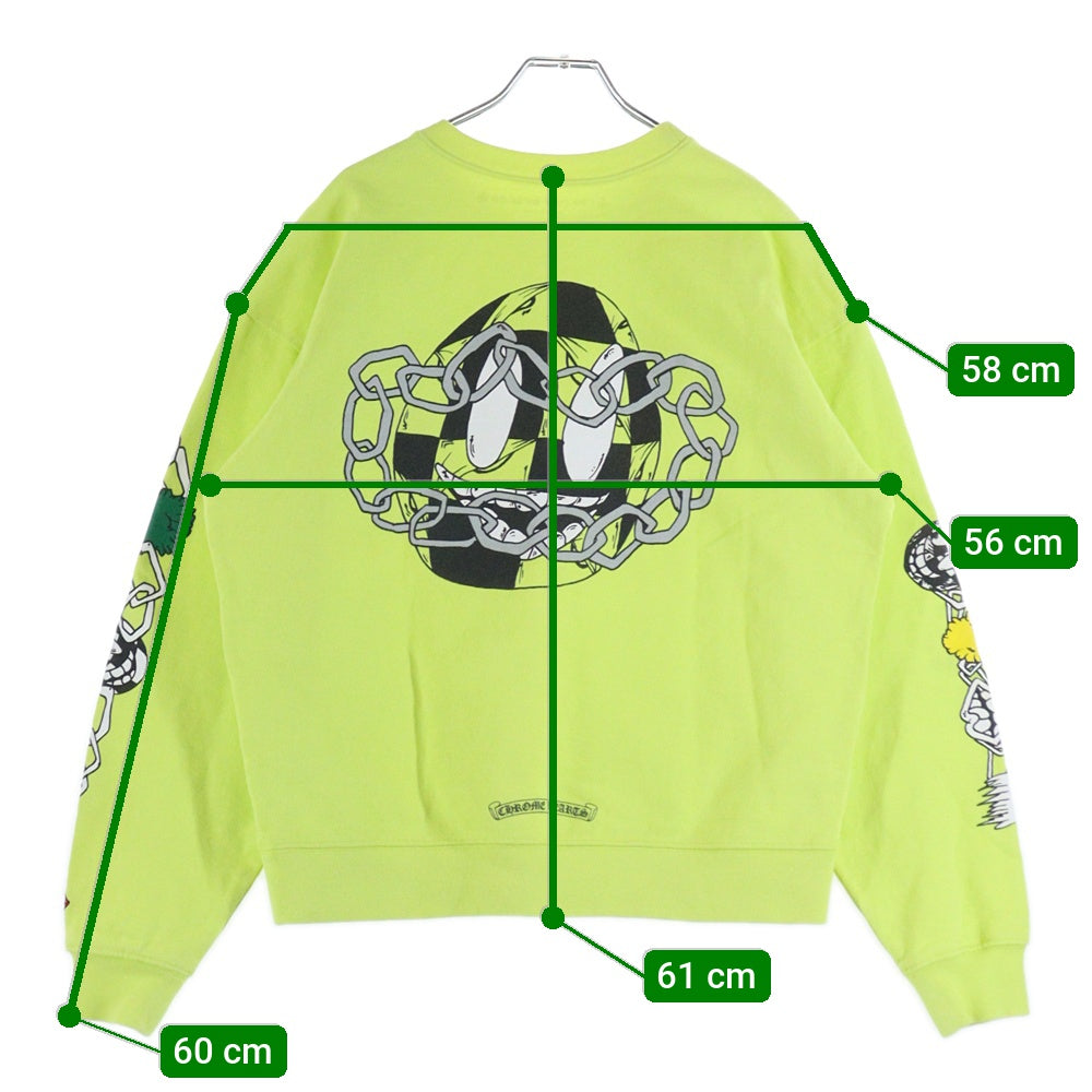 CHROME HEARTS(クロムハーツ) 22AW ×MATTY BOY PPO CHAIN GAME マッティボーイ チェーンゲーム クルーネック スウェットトレーナー イエロー