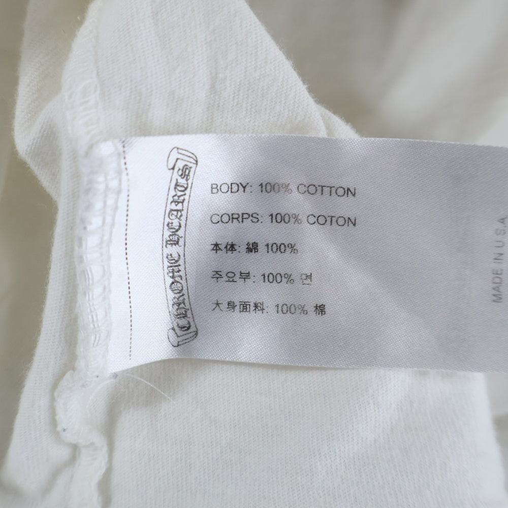 CHROME HEARTS(クロムハーツ) BACK CEMETERY CROSS TEE バックセメタリークロス 半袖Tシャツ カットソー ホワイト/ブルー