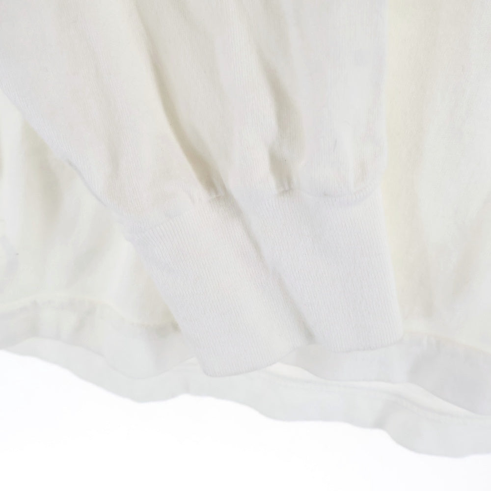 CHROME HEARTS(クロムハーツ) FLRL CRS HORSESHOE LS TEE バックホースシュー 袖フローラルプリント クルーネック 長袖Tシャツ カットソー ホワイト/マルチ