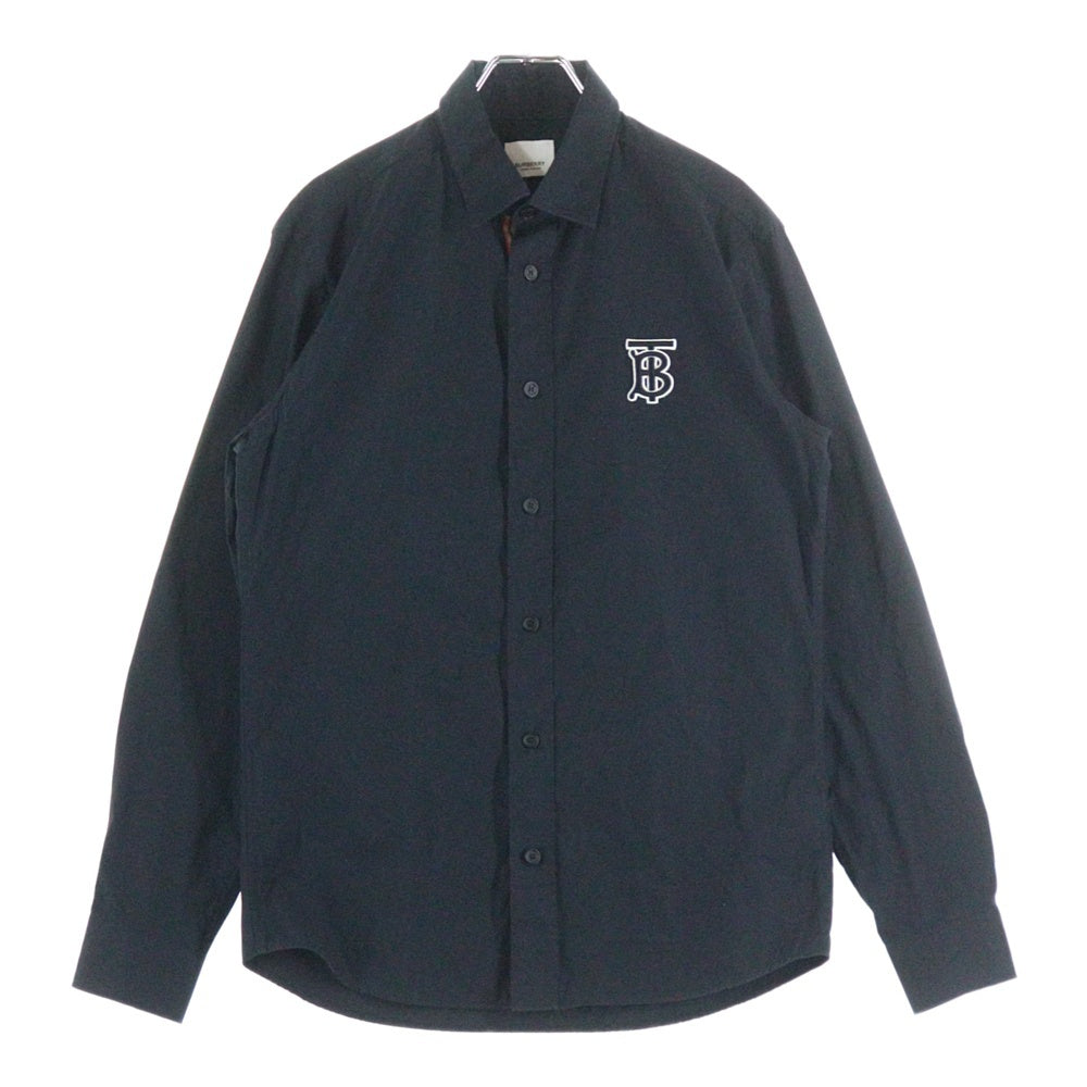 BURBERRY(バーバリー) TBロゴワッペン ロングスリーブ 長袖シャツ ブラック 8023463
