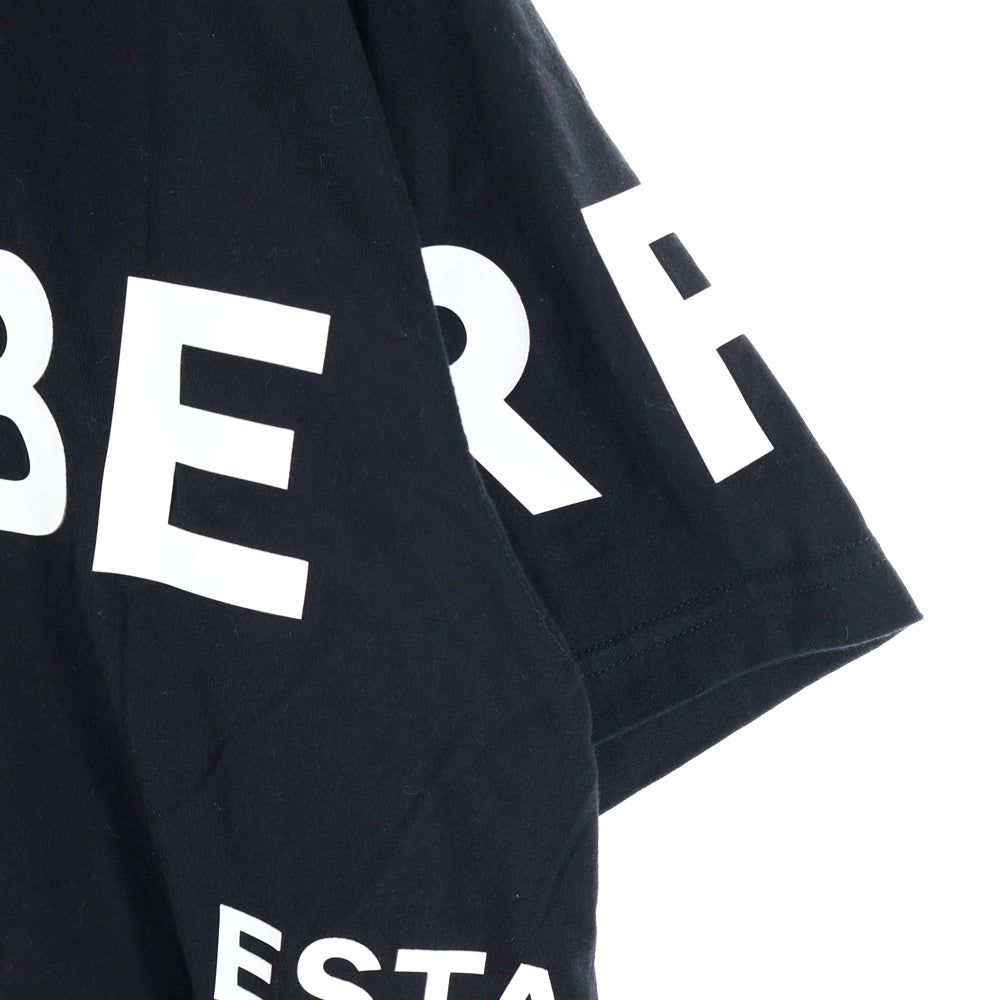BURBERRY(バーバリー) 22SS ホースフェリー ロゴプリント クルーネック 半袖 Tシャツ カットソー ブラック 8040694
