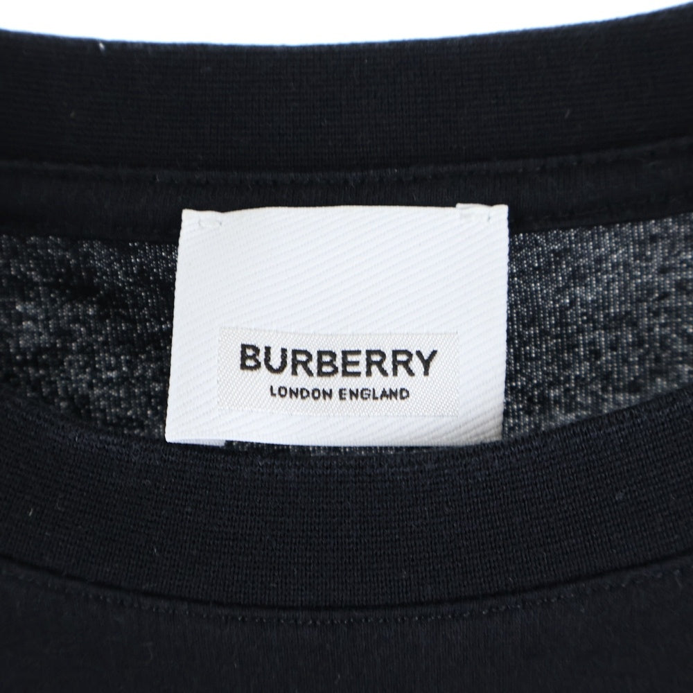 BURBERRY(バーバリー) 22SS ホースフェリー ロゴプリント クルーネック 半袖 Tシャツ カットソー ブラック 8040694