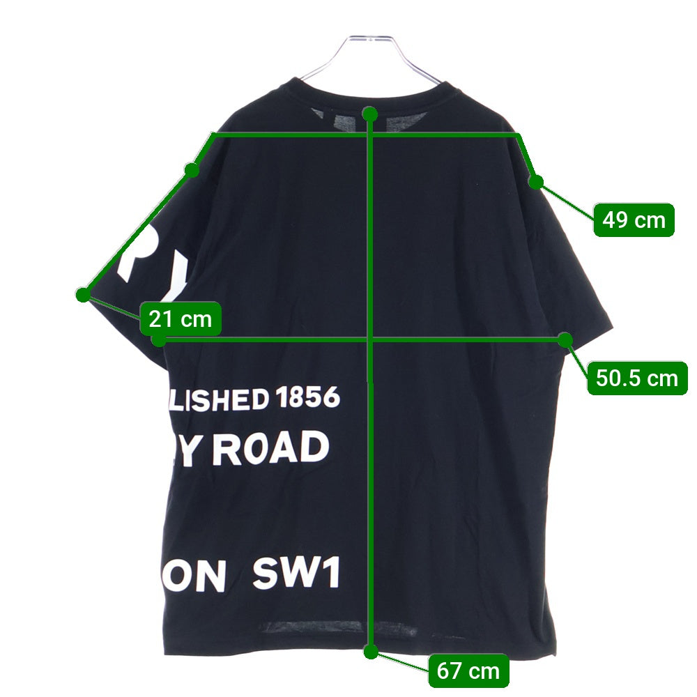 BURBERRY(バーバリー) 22SS ホースフェリー ロゴプリント クルーネック 半袖 Tシャツ カットソー ブラック 8040694