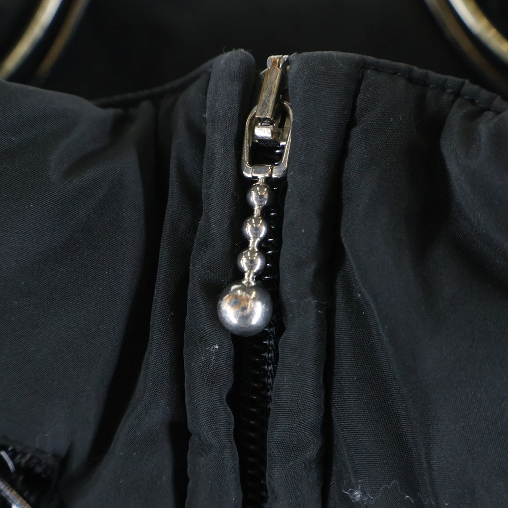 BALENCIAGA(バレンシアガ) 18AW Padder Windbreaker パッダーウィンドブレイカー バックロゴプリント ジップアップ パファージャケット ブラック 533910 TYD36