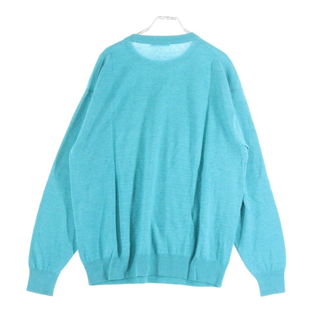 AURALEE(オーラリー) 24AW CASHMERE SILK WOOL KNIT P/O カシミヤ シルク ニットセーター ブルー A24AP03SK