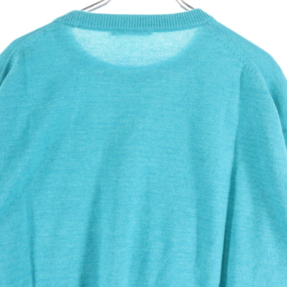 AURALEE(オーラリー) 24AW CASHMERE SILK WOOL KNIT P/O カシミヤ シルク ニットセーター ブルー A24AP03SK