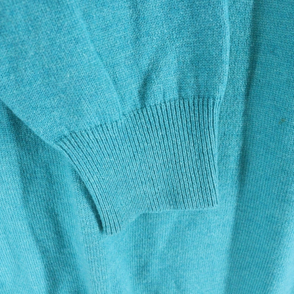 AURALEE(オーラリー) 24AW CASHMERE SILK WOOL KNIT P/O カシミヤ シルク ニットセーター ブルー A24AP03SK