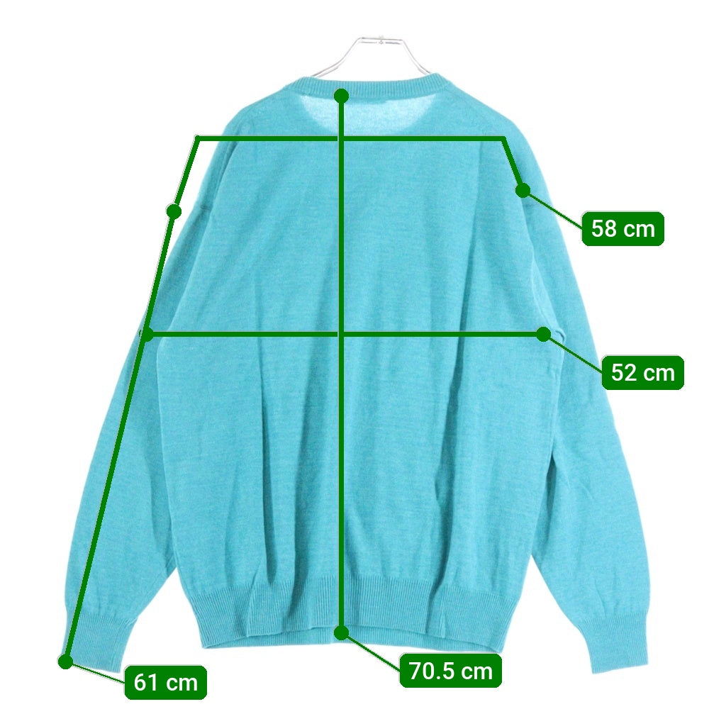 AURALEE(オーラリー) 24AW CASHMERE SILK WOOL KNIT P/O カシミヤ シルク ニットセーター ブルー A24AP03SK