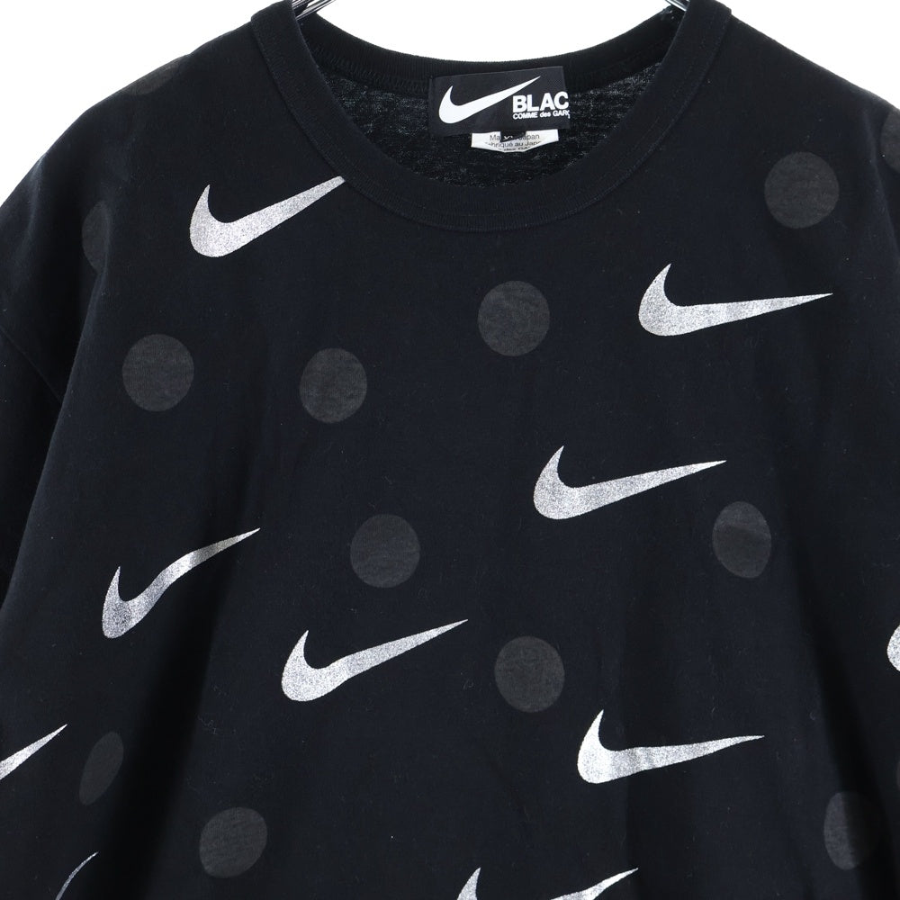 BLACK COMME des GARCONS(ブラックコムデギャルソン) 25SS ×NIKE ナイキ クルーネック 半袖Tシャツカットソー ブラック 1O-T102