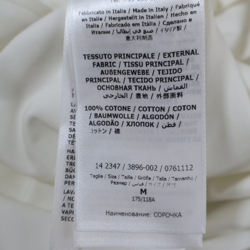 FERRAGAMO(フェラガモ) レギュラーカラー 比翼ボタン ロングスリーブ 長袖シャツ ホワイト