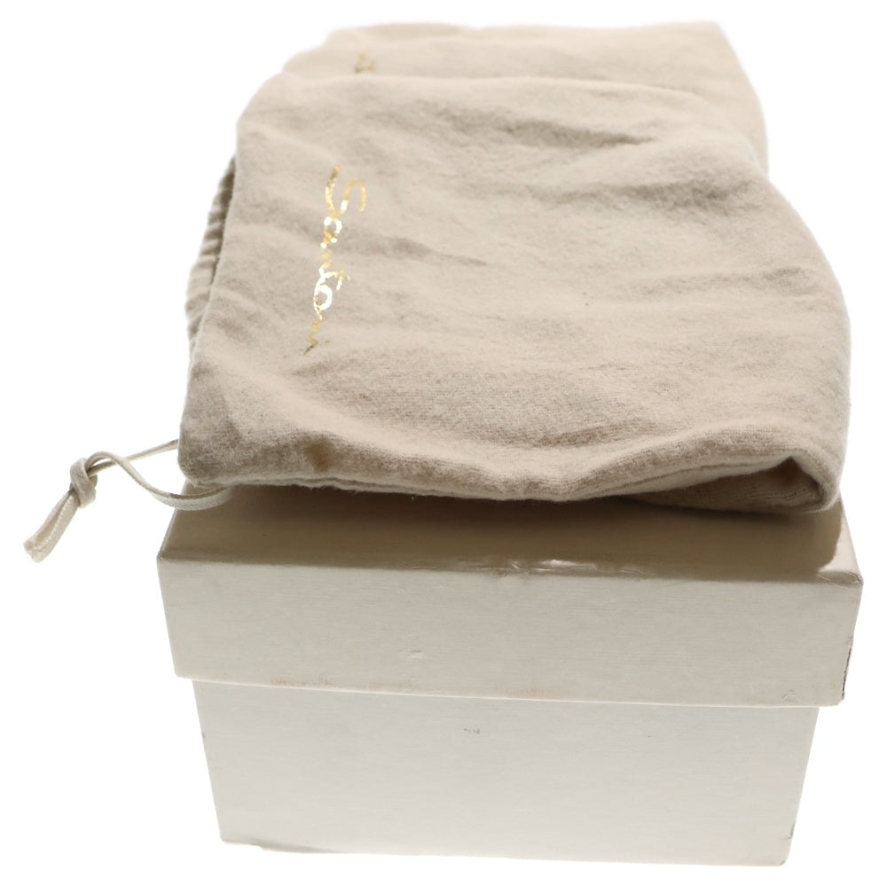 Santoni(サントーニ) カルロス ダブルモンクストラップ スエード レザー ローファー ブラウン 13907