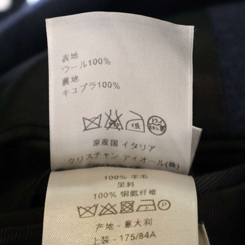 Dior HOMME(ディオールオム) 14AW ヴァージン ウール チェスターコート ネイビー 433C310A3185