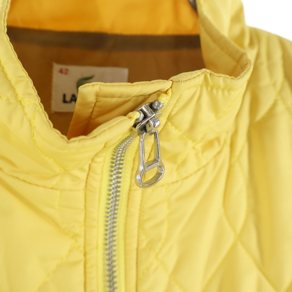 LACOSTE(ラコステ) ロゴメタル キルティング ジップアップジャケット イエロー BF004S