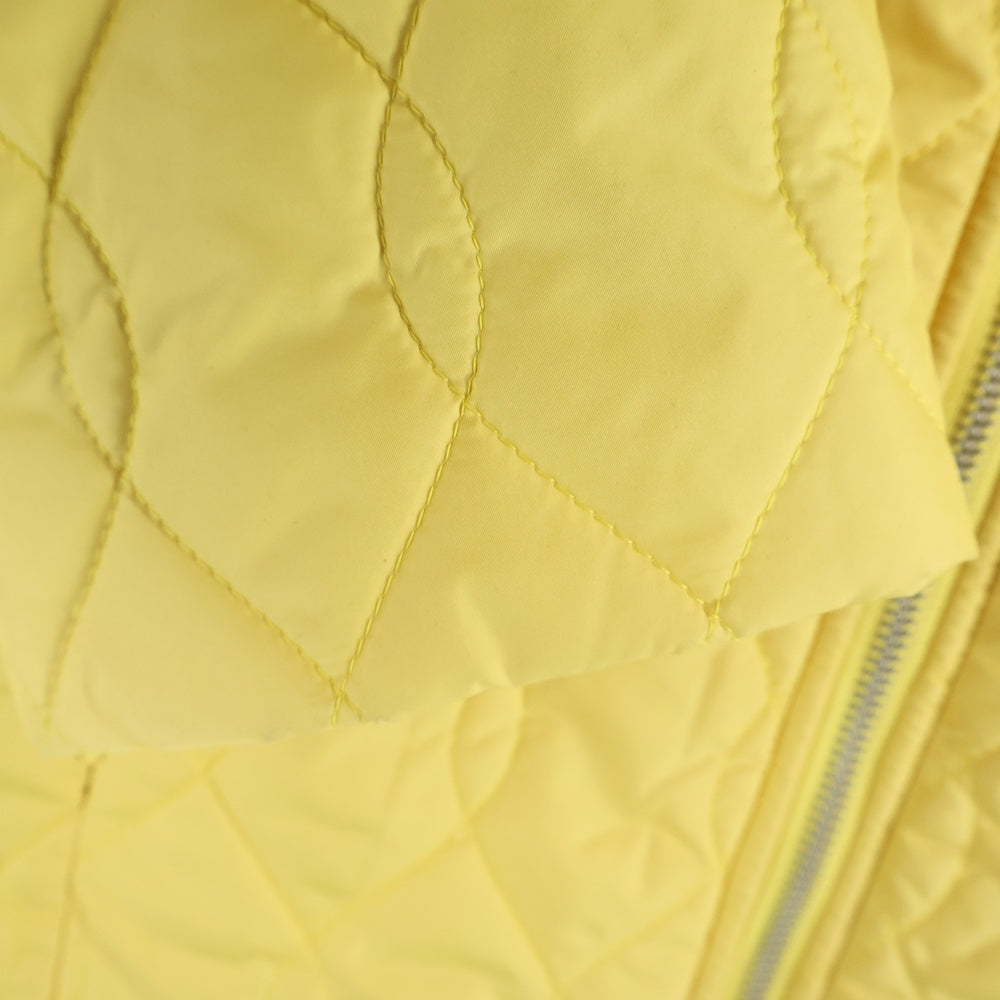 LACOSTE(ラコステ) ロゴメタル キルティング ジップアップジャケット イエロー BF004S