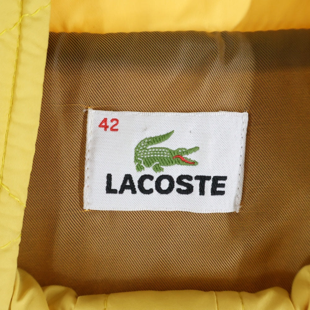 LACOSTE(ラコステ) ロゴメタル キルティング ジップアップジャケット イエロー BF004S