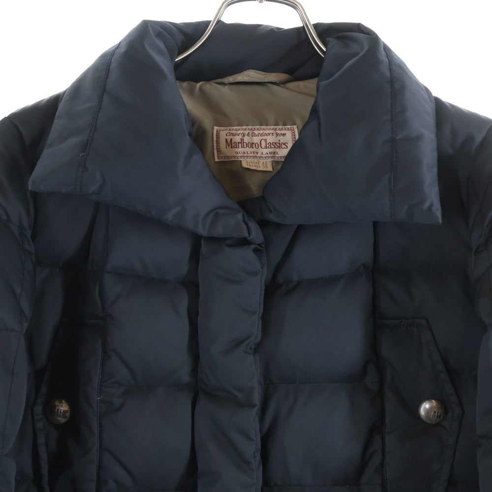 NO BRAND(ノーブランド) MARLBORO CLASSICS マルボロクラシック ウエストベルト 中綿ダウンジャケット ブラック レディース 3XV6123 L0090110