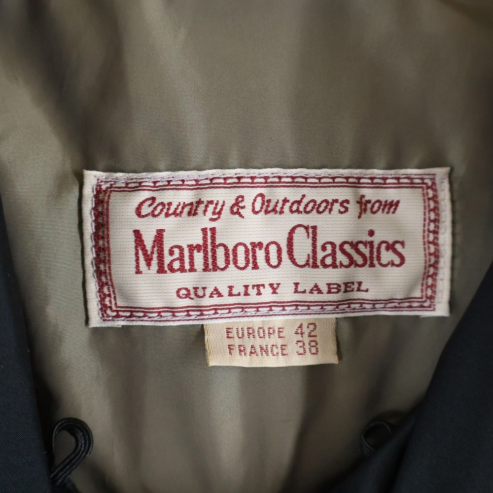 NO BRAND(ノーブランド) MARLBORO CLASSICS マルボロクラシック ウエストベルト 中綿ダウンジャケット ブラック レディース 3XV6123 L0090110
