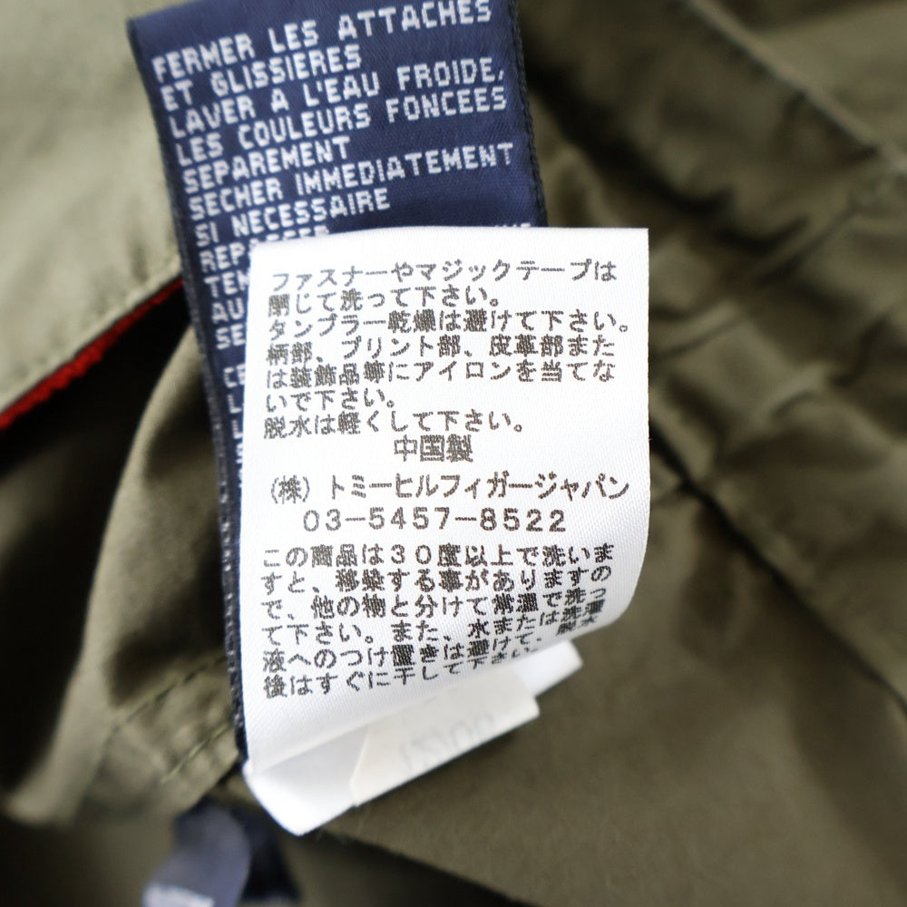 TOMMY HILFIGER(トミーヒルフィガー) ダブルポケット ナイロンジップアップ カーゴジャケット カーキ 112-611109-360