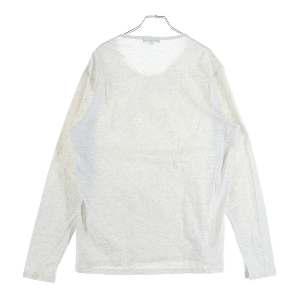 BURBERRY(バーバリー) フロントプリント クルーネック長袖Tシャツ カットソー グレー A1P10-404-01