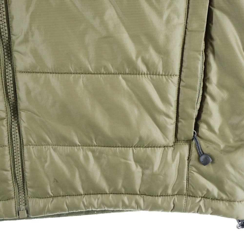 THE NORTH FACE(ザノースフェイス) フロントロゴ ナイロン ダウンベスト カーキ NY17706