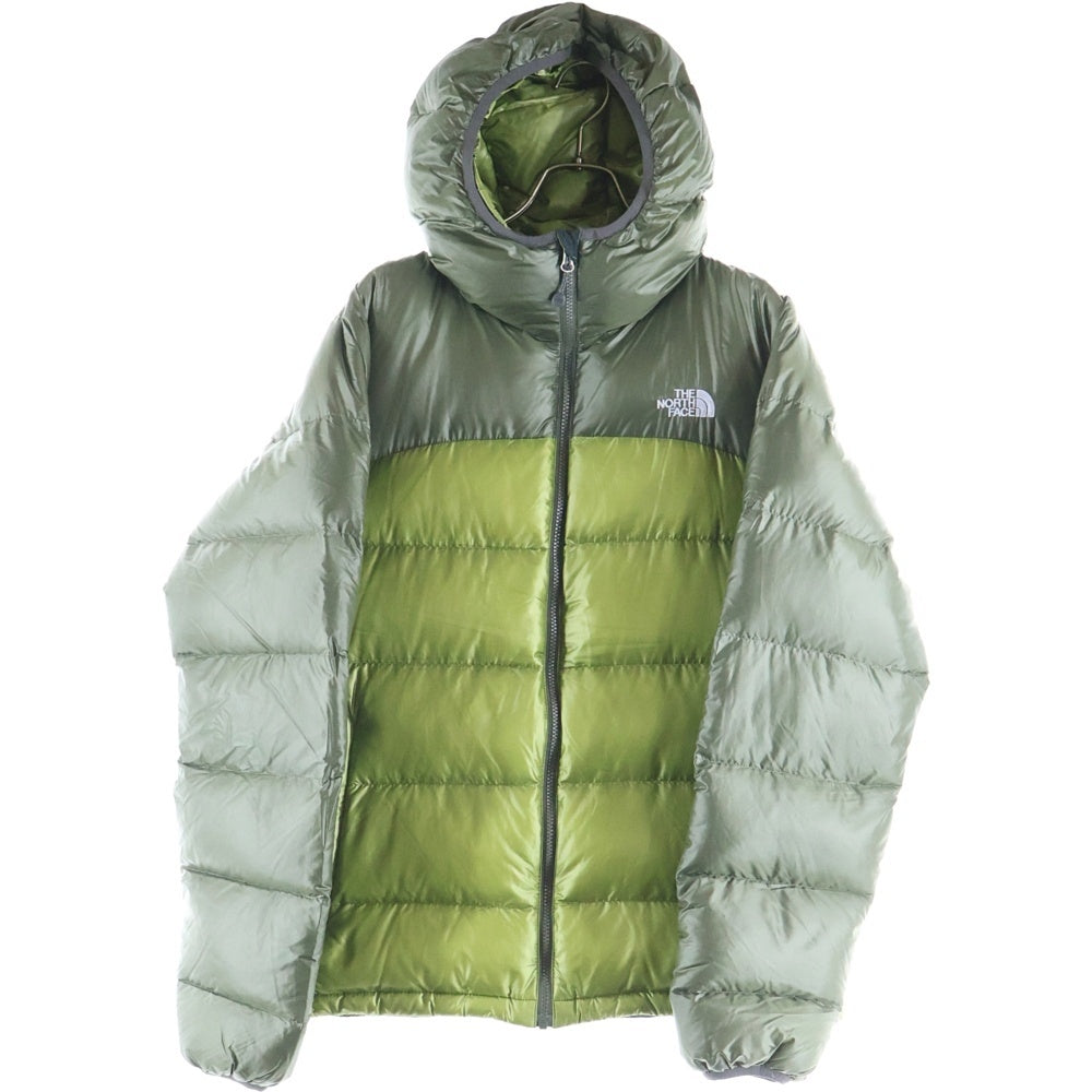 THE NORTH FACE(ザノースフェイス) フロントロゴ ジップアップ 中綿ダウンジャケット グリーン ND18805