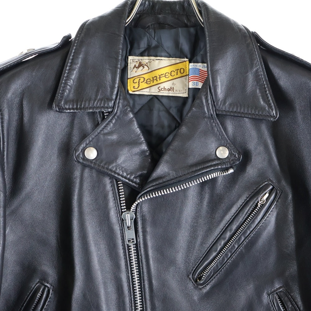 SCHOTT(ショット) PERFECTO BY SCHOTT パーフェクトバイショット ダブルライダース レザージャケット ブラック 2375