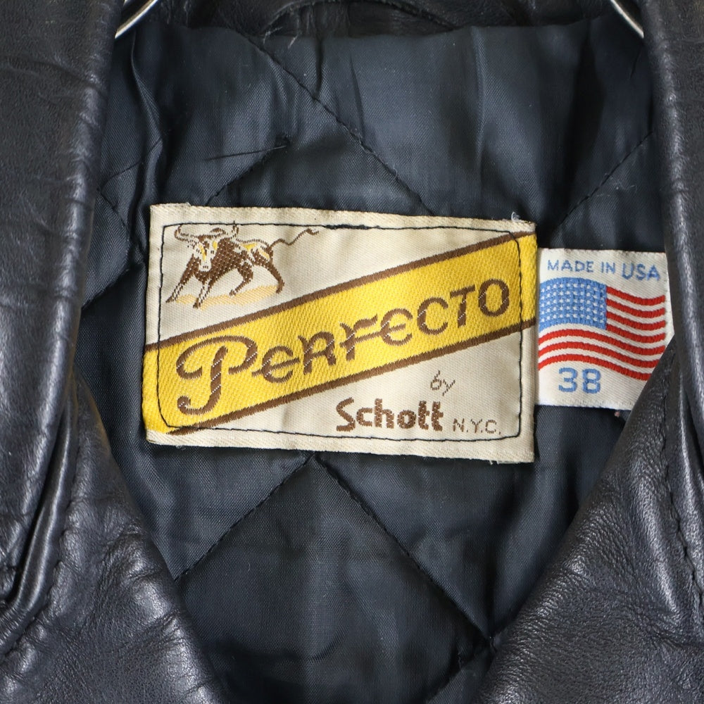 SCHOTT(ショット) PERFECTO BY SCHOTT パーフェクトバイショット ダブルライダース レザージャケット ブラック 2375