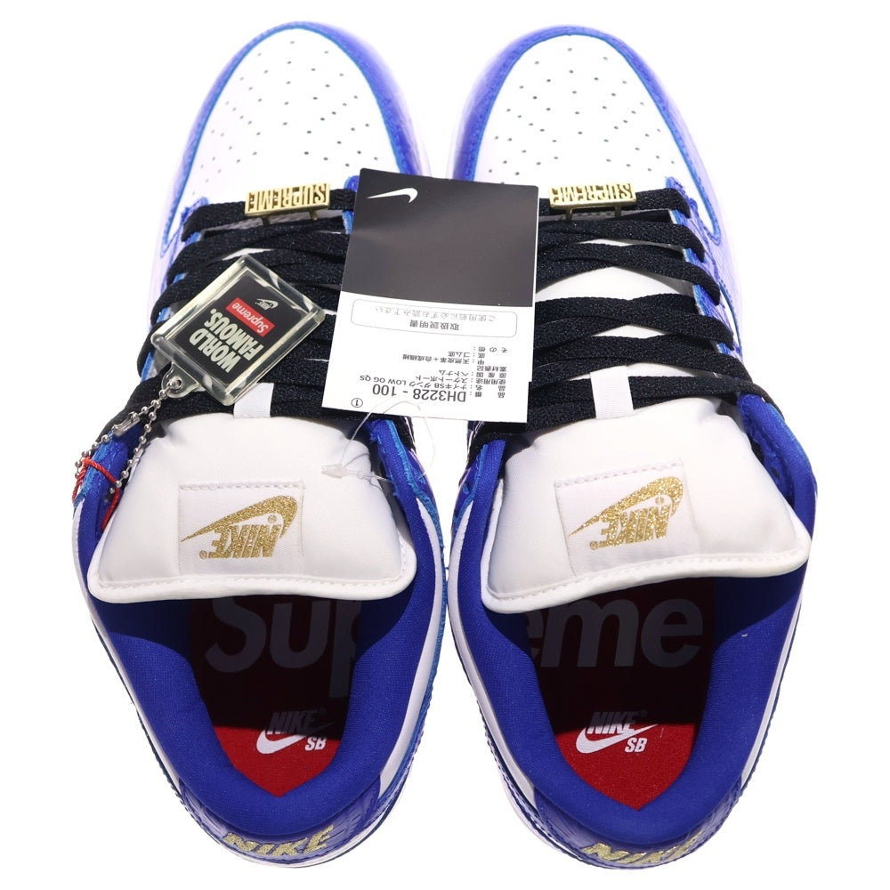 NIKE SB(ナイキエスビー) ×SUPREME DUNK LOW OG シュプリーム ダンク ローカットスニーカー ブルー/ホワイト US9/27cm DH3228-100