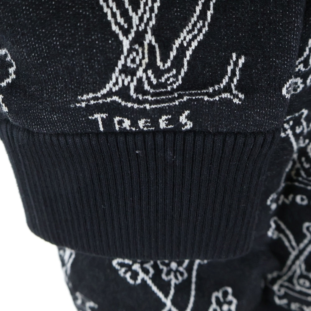 LOUIS VUITTON(ルイヴィトン) 21SS LV カートゥーン ジャガード ジップアップ ブルゾン ジャケット ブラック RM211M ZMH HKY21W