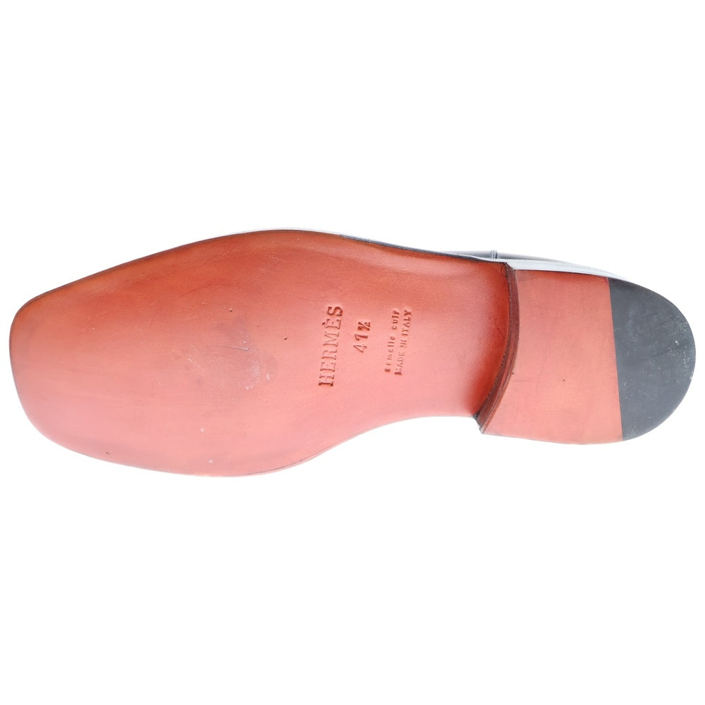 HERMES(エルメス) スクエアトゥ サイドゴア レザーブーツ ブラック