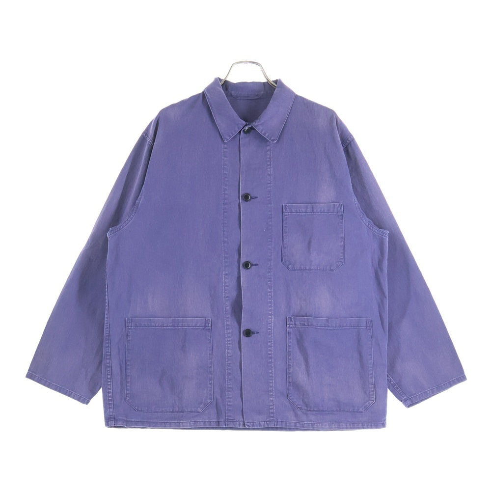 COMOLI(コモリ) 24SS コットンドリル カバーオール ワークジャケット パープル Z01-01018