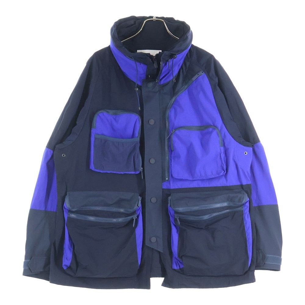 White Mountaineering(ホワイトマウンテニアリング) 24SS MULTI POCKETS MOUNTAIN PARKA マルチポケット マウンテンパーカー ジャケット ブラック/ブルー WM2471204