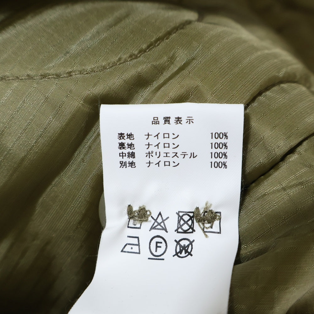 DESCENDANT(ディセンダント) 19AW REMNANTS QUILTING JACKET レムナント キルティング ナイロン ジャケット オリーブ