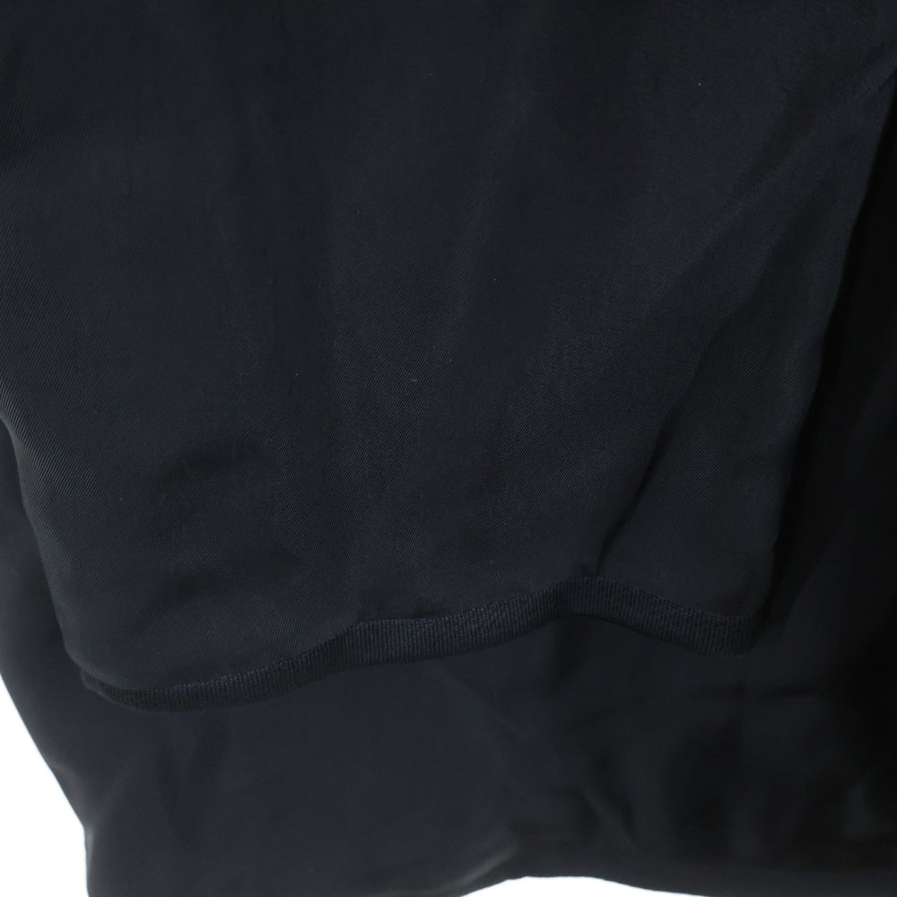 JIL SANDER(ジルサンダー) 24SS Embroidered Popover Hoodie エンブロイダード ロゴ刺繍 レーヨン ポップオーバー パーカー ブラック J22GU0119