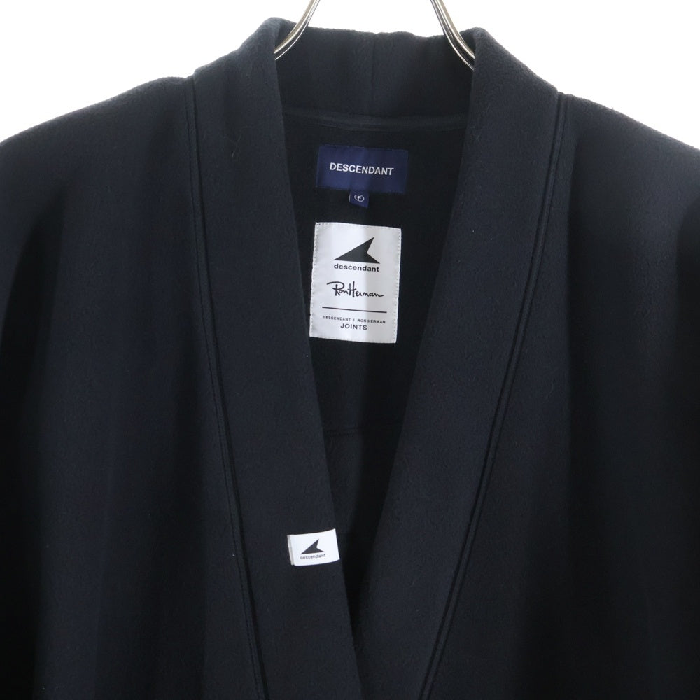 DESCENDANT(ディセンダント) 23AW ×Ron Herman CACHALOT FLEECE GOWN ロンハーマン フリースガウンコート ブラック