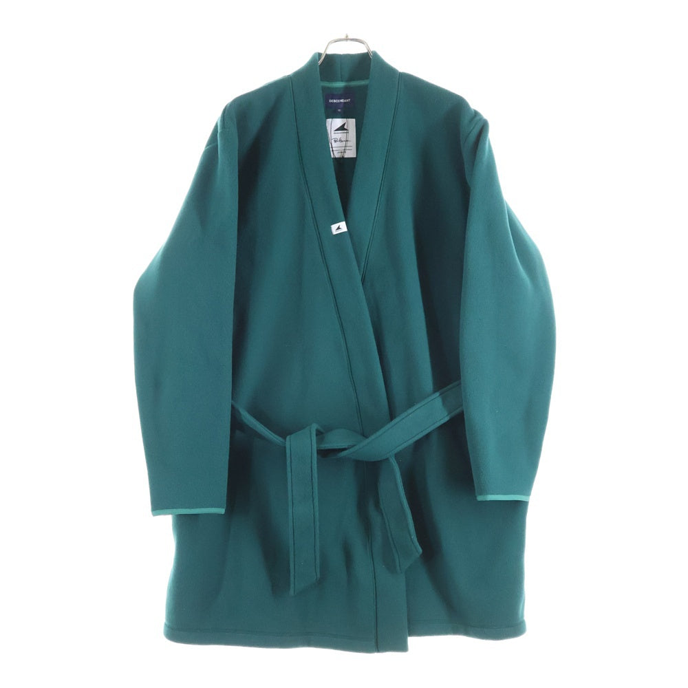 DESCENDANT(ディセンダント) 23AW ×Ron Herman CACHALOT FLEECE GOWN ロンハーマン フリースガウンコート グリーン