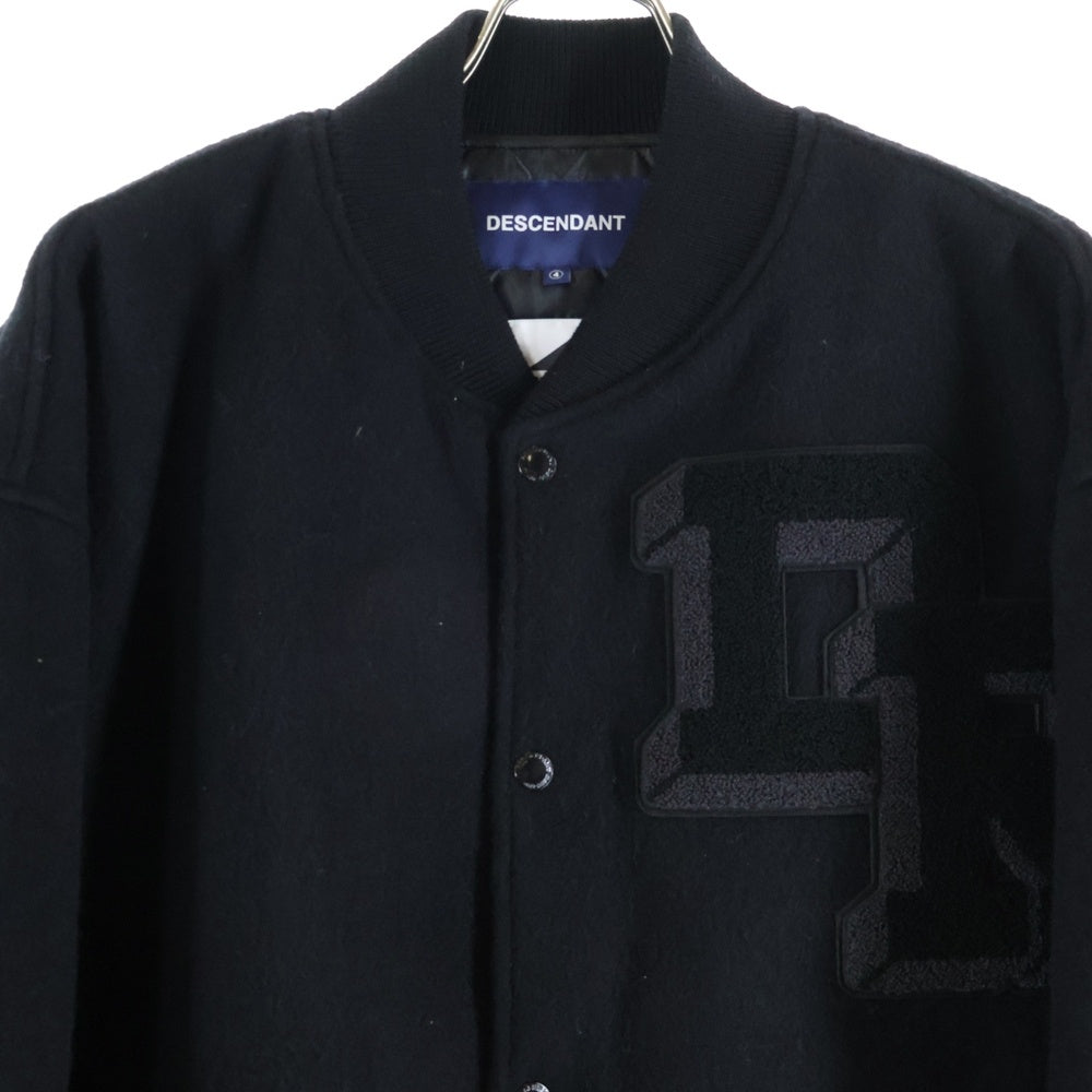 DESCENDANT(ディセンダント) 24AW ×Ron Herman 15th Anniversary Varsity Jacket ロンハーマン 15周年記念 バーシティジャケット スタジャン ブルゾン ブラック