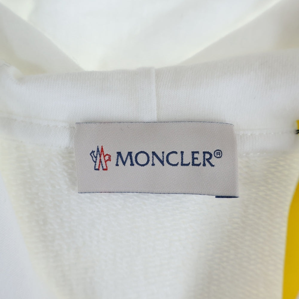 MONCLER(モンクレール) 25AW ×FRAGMENT フラグメント ロゴプリント スウェット プルオーバーパーカー ホワイト K109U8G00001