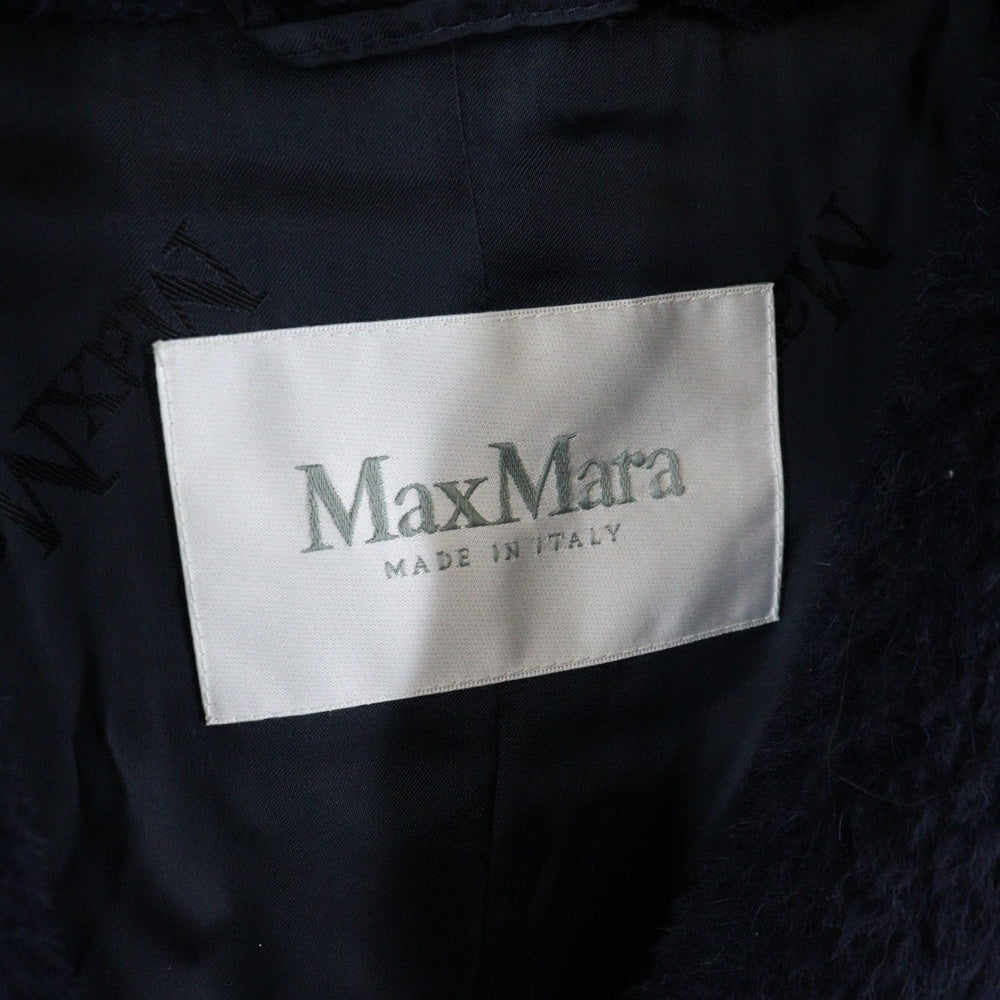 Max Mara(マックスマーラ) TEDGIRL テディベア ボア 2B ダブルブレスト アイコンコート ネイビー レディース